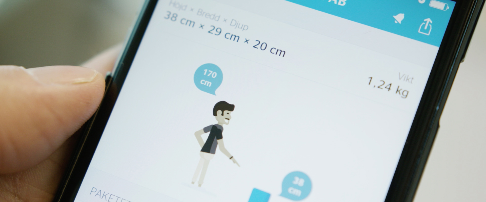 Mobil där appen visas. Foto: Samuel Uneus 