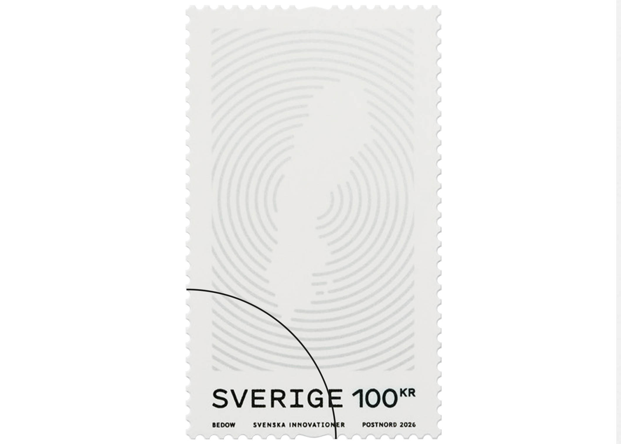 Rullfrimärke med grafiskt motiv av Sverige.